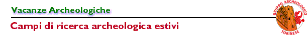 Campi di ricerca archeologica estivi