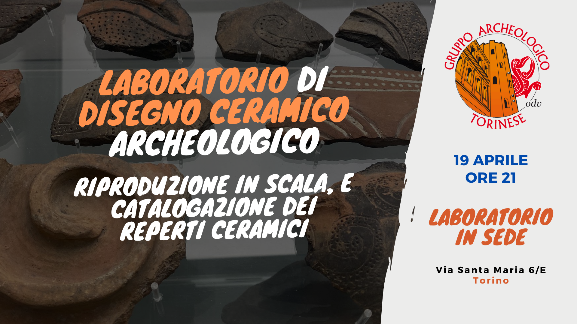 Scopri di più sull'articolo Laboratorio di disegno ceramico archeologico